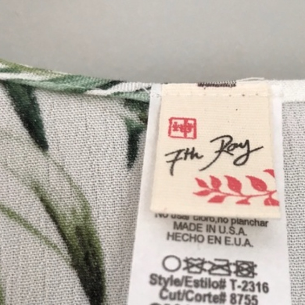 Kimono beach cover up leaf print - Picture 5 of 5